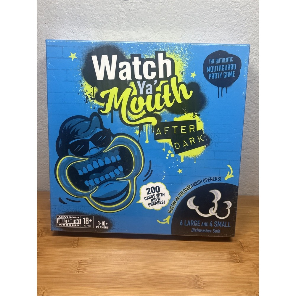 Watch Ya' Mouth After Dark Adult 18+ Party Game Glow in the Dark w/NSFW Phrases